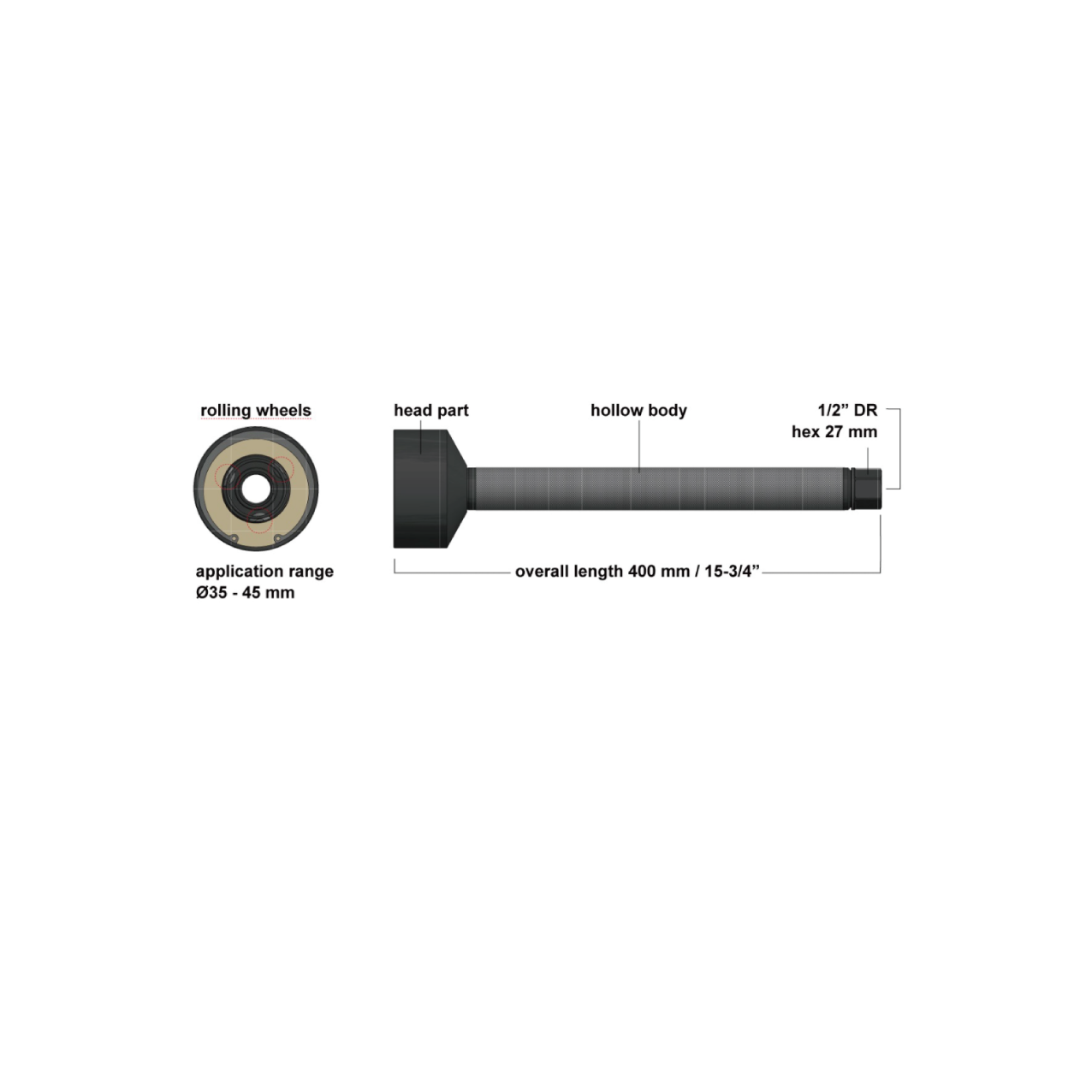 Inner Tie Rod Tool (Ø35-45mm)